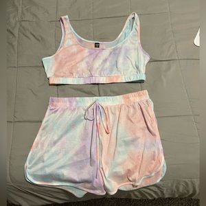 Two piece tie dye outfit